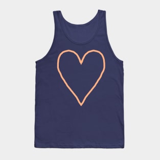 Peach Fuzz Love Heart Pantone Color of the Year 2024 Tank Top